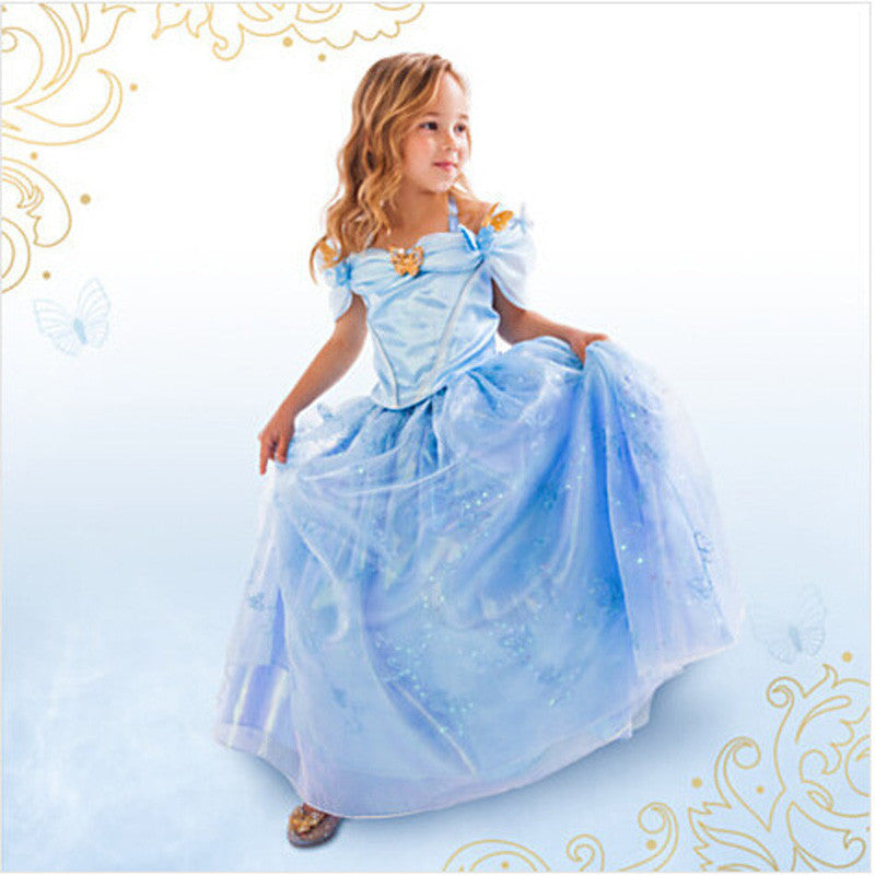 2017 baby girls Dress Cinderella Cosplay Costume Party Dress Princess Dress Cinderella Costume-Dollar Bargains Online Shopping Australia