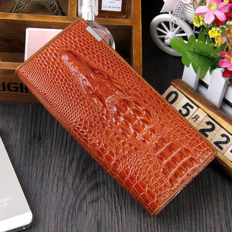 Women Wallet Female Coin Purses Holders Brand Genuine Leather 3D Embossing Alligator Ladies Crocodile Long Clutch Wallets-Dollar Bargains Online Shopping Australia