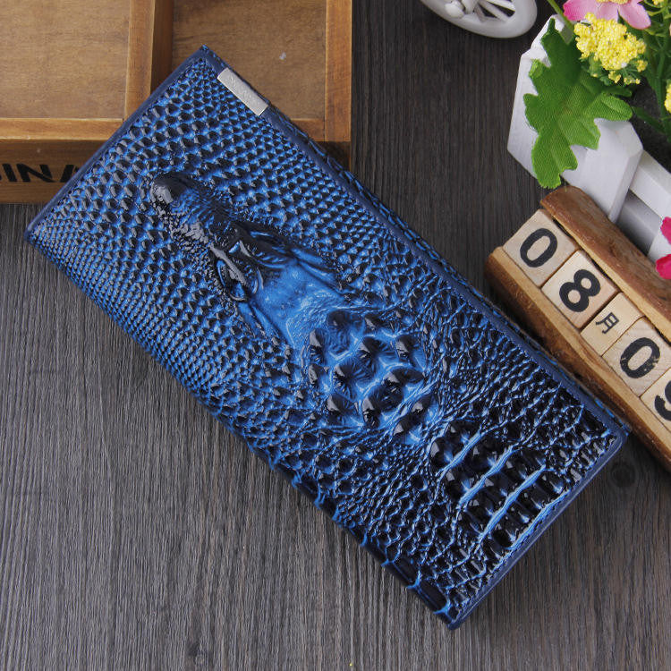 Women Wallet Female Coin Purses Holders Brand Genuine Leather 3D Embossing Alligator Ladies Crocodile Long Clutch Wallets-Dollar Bargains Online Shopping Australia