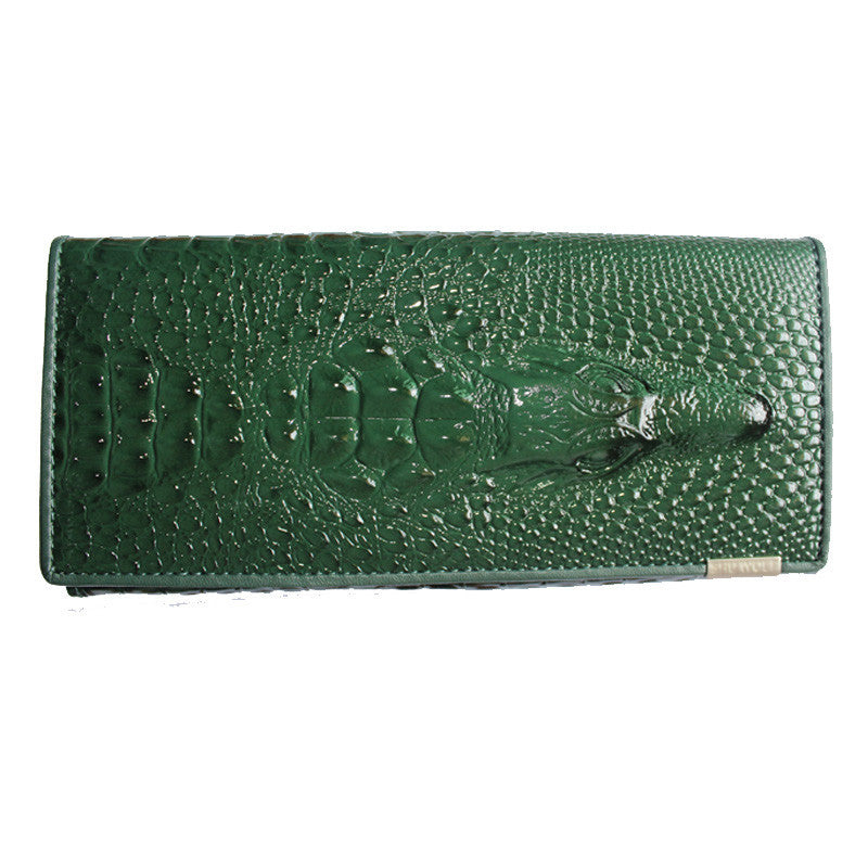 Women Wallet Female Coin Purses Holders Brand Genuine Leather 3D Embossing Alligator Ladies Crocodile Long Clutch Wallets-Dollar Bargains Online Shopping Australia