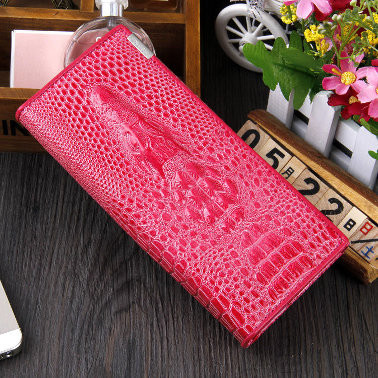 Women Wallet Female Coin Purses Holders Brand Genuine Leather 3D Embossing Alligator Ladies Crocodile Long Clutch Wallets-Dollar Bargains Online Shopping Australia