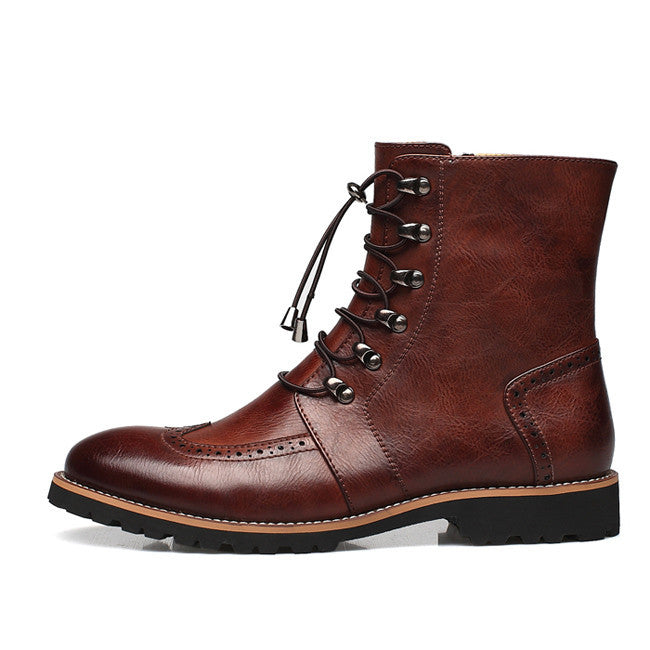 Arrival Fashion Bullock shoes,Handmade super warm Genuine leather winter boots Men,Casual British style Snow boots for men-Dollar Bargains Online Shopping Australia