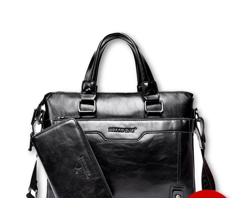luxury leather men's briefcase leather business briefcase bag shoulder bag men's messenger bag tote handbag-Dollar Bargains Online Shopping Australia