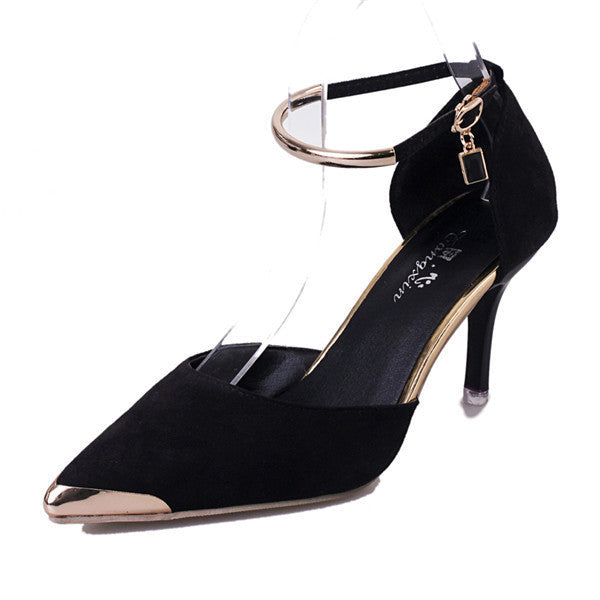 Women Suede Pumps High Heels Women OL Pumps Sexy High Heels Shoes Women Pointed Toe Thin Heel Red Bottom Ladies Wedding Shoes-Dollar Bargains Online Shopping Australia