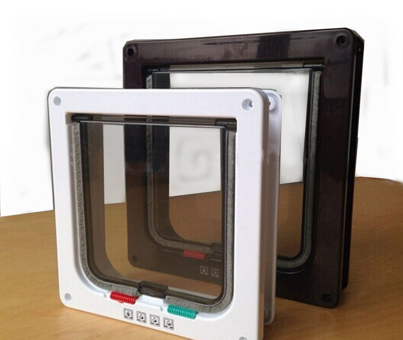 4 Ways Magnetic Lockable Cat Flap Door Samll Dog Gates Pet Supplies-Dollar Bargains Online Shopping Australia