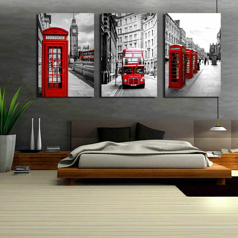 3 Pieces/Set Art Pictures Walking In The Street Alone Decor More Styles On The Wall Printed Canvas Pictures Wall Paintings No Frame-Dollar Bargains Online Shopping Australia