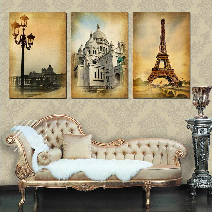 3 Pieces/Set Art Pictures Walking In The Street Alone Decor More Styles On The Wall Printed Canvas Pictures Wall Paintings No Frame-Dollar Bargains Online Shopping Australia