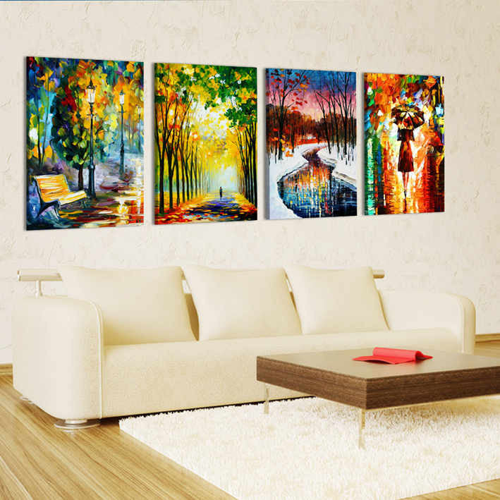3 Pieces/Set Art Pictures Walking In The Street Alone Decor More Styles On The Wall Printed Canvas Pictures Wall Paintings No Frame-Dollar Bargains Online Shopping Australia