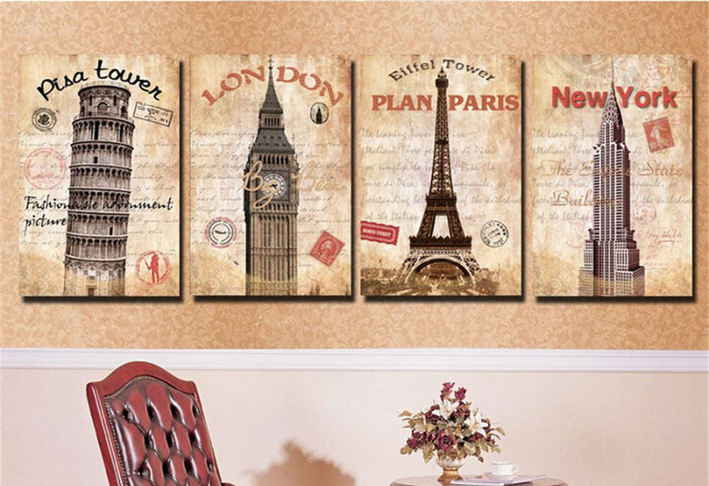 3 Pieces/Set Art Pictures Walking In The Street Alone Decor More Styles On The Wall Printed Canvas Pictures Wall Paintings No Frame-Dollar Bargains Online Shopping Australia