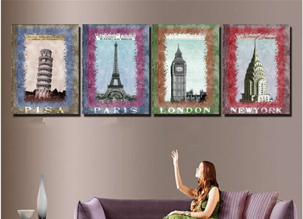 3 Pieces/Set Art Pictures Walking In The Street Alone Decor More Styles On The Wall Printed Canvas Pictures Wall Paintings No Frame-Dollar Bargains Online Shopping Australia