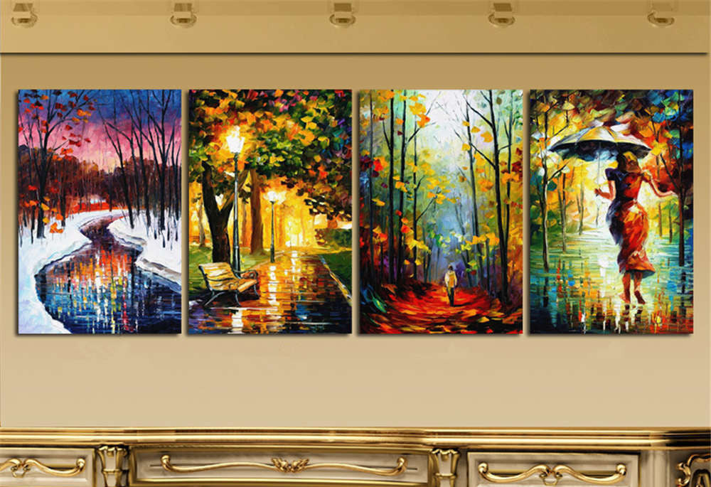 3 Pieces/Set Art Pictures Walking In The Street Alone Decor More Styles On The Wall Printed Canvas Pictures Wall Paintings No Frame-Dollar Bargains Online Shopping Australia