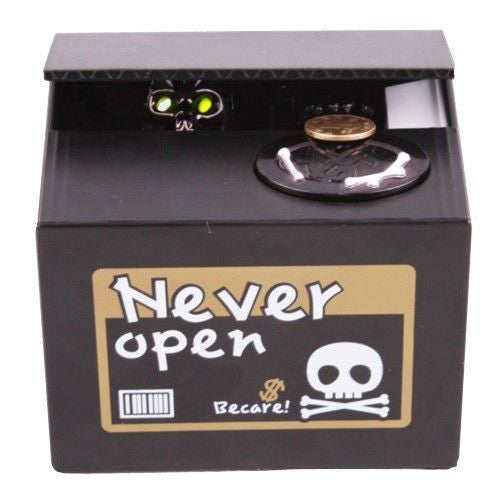 Online discount shop Australia - Halloween Gifts Stealing Money Skull Skeleton Statue Saving Box Money Piggy Bank