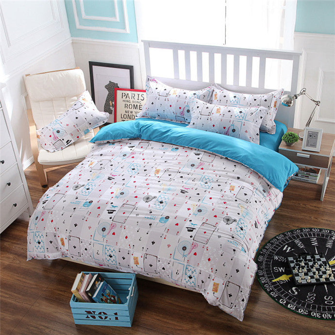 3/4pcs Bedding set Family Cotton Bedding Set Bed Sheets Pillow Quilt Duvet Cover King Size BedClothes No Comforter-Dollar Bargains Online Shopping Australia