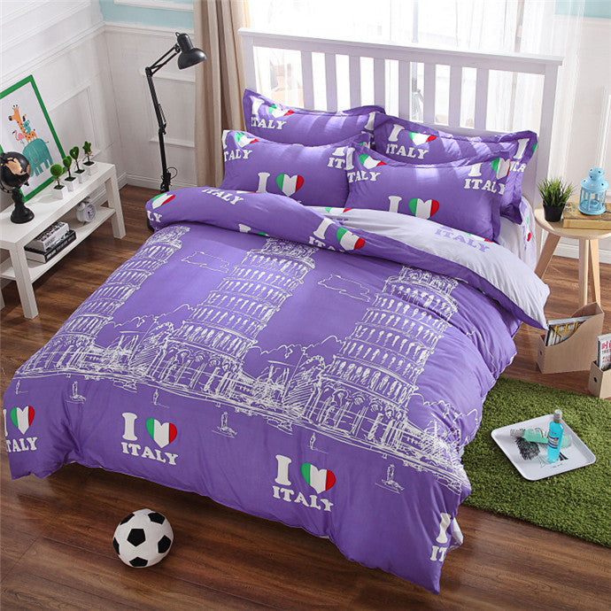 3/4pcs Bedding set Family Cotton Bedding Set Bed Sheets Pillow Quilt Duvet Cover King Size BedClothes No Comforter-Dollar Bargains Online Shopping Australia