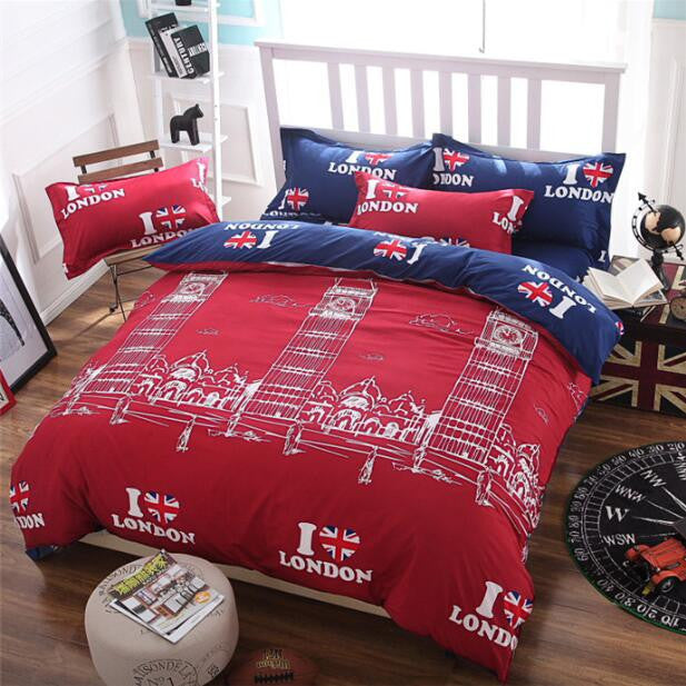3/4pcs Bedding set Family Cotton Bedding Set Bed Sheets Pillow Quilt Duvet Cover King Size BedClothes No Comforter-Dollar Bargains Online Shopping Australia