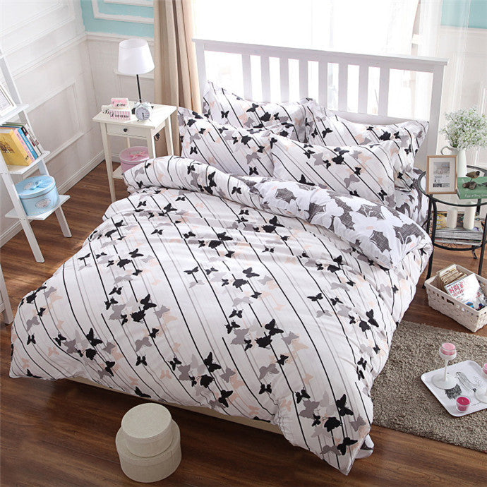 3/4pcs Bedding set Family Cotton Bedding Set Bed Sheets Pillow Quilt Duvet Cover King Size BedClothes No Comforter-Dollar Bargains Online Shopping Australia