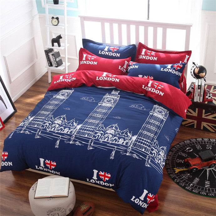 3/4pcs Bedding set Family Cotton Bedding Set Bed Sheets Pillow Quilt Duvet Cover King Size BedClothes No Comforter-Dollar Bargains Online Shopping Australia