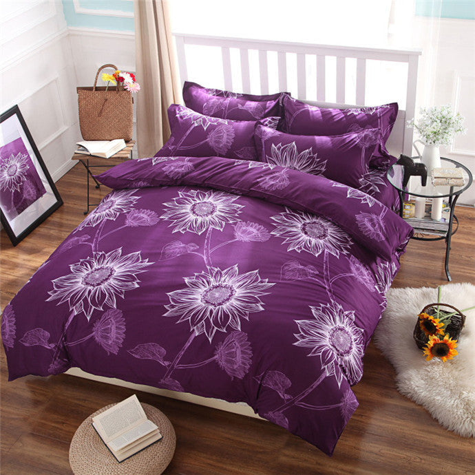 3/4pcs Bedding set Family Cotton Bedding Set Bed Sheets Pillow Quilt Duvet Cover King Size BedClothes No Comforter-Dollar Bargains Online Shopping Australia