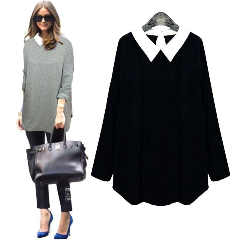 women blouses and shirts plus size loose long sleeve casual loose big size womens tops fashion