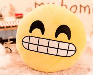 Soft Smiley Emoticon Round Cushion Sofa Stuffed Plush Toy Doll
