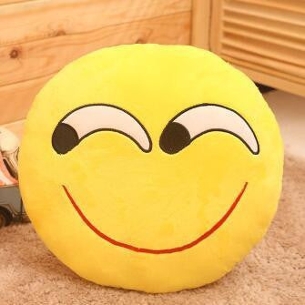 Soft Smiley Emoticon Round Cushion Sofa Stuffed Plush Toy Doll