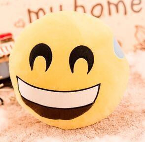 Soft Smiley Emoticon Round Cushion Sofa Stuffed Plush Toy Doll