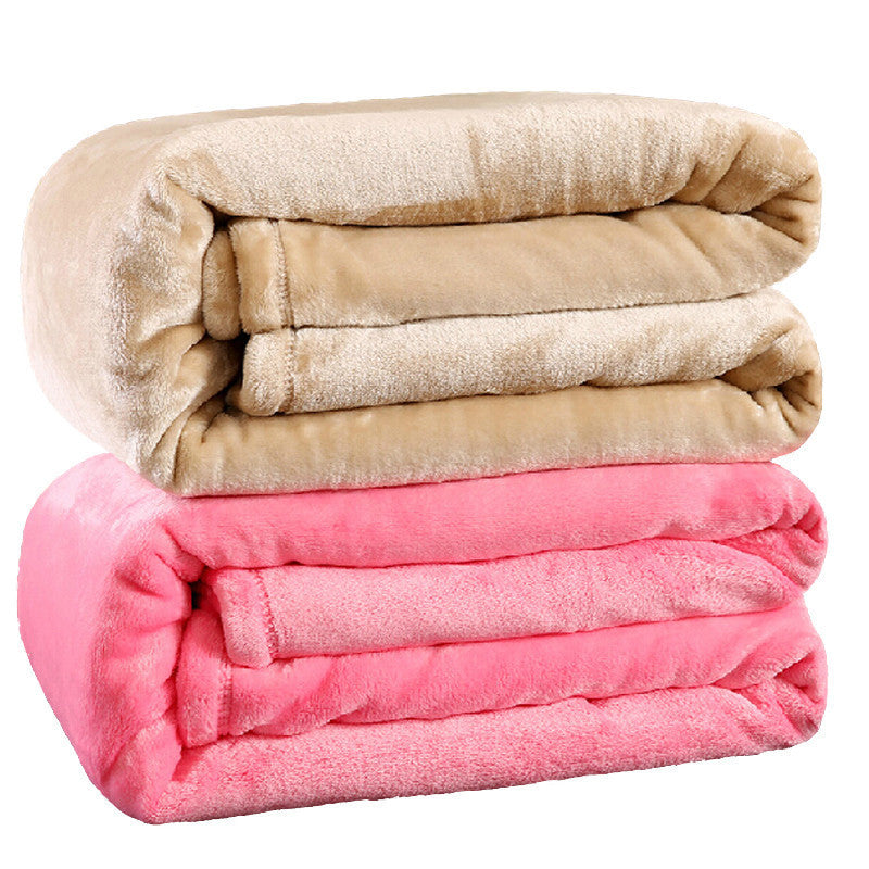Queen size Plaid Solid color sofa/bedding Throws Flannel Blanket 200*230cm Warm Bedsheet