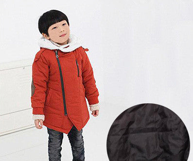 Retail kids boys outerwear hooded coat top thick wadded jacket/parkas child clothing kids
