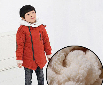 Retail kids boys outerwear hooded coat top thick wadded jacket/parkas child clothing kids