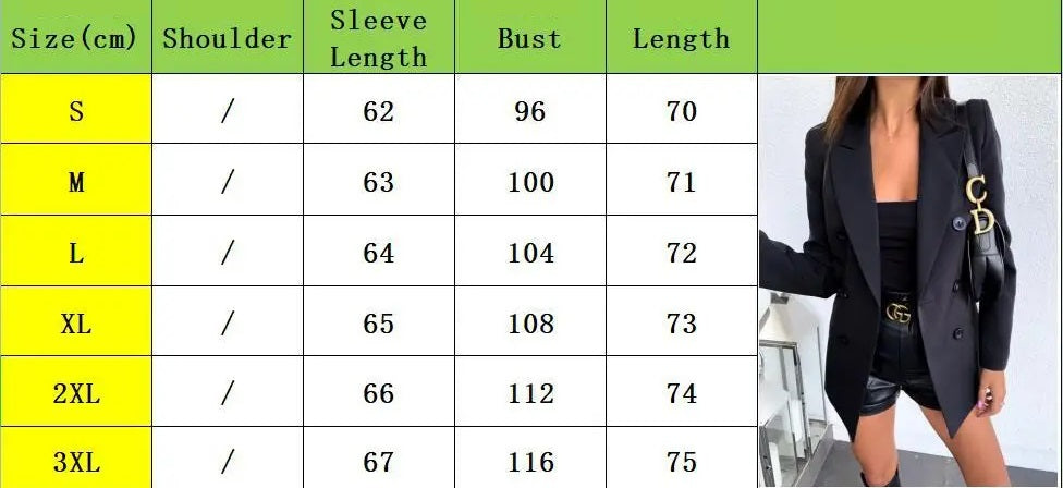 Womens spring style long sleeved double row button suit women's jacket cardigan