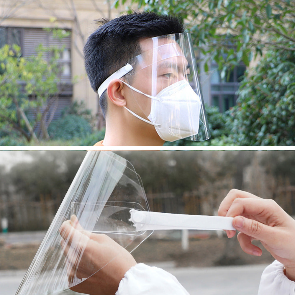 Transparent Protective Face Shield Protection Available