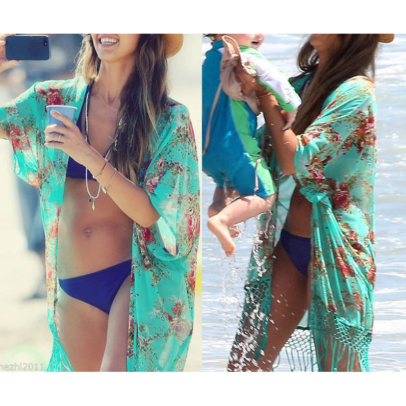 Womens Swimwear Beachwear Bikini Beach Wear Cover Up Kaftan Summer Shirt Dress