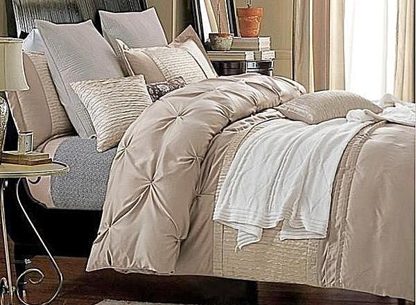 6-Pieces Cotton Imitated Silk Luxury Bedding Set Pinch Pleat Bed Set King Queen Bed Linens Duvet Cover Bed Sheet