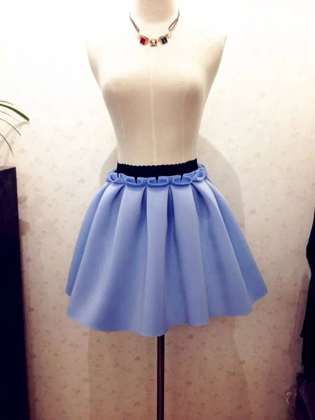 Neoprene new space cotton elastic force high waist skirts pleated skirt women tutu skirt casual - CelebritystyleFashion.com.au online clothing shop australia