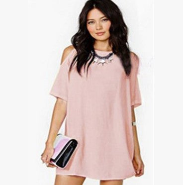 Womens Summer Dresses Summer Short Sleeve Chiffon dress Loose Off Shoulder 3XL Casual Women Dress Plus Size - CelebritystyleFashion.com.au online clothing shop australia