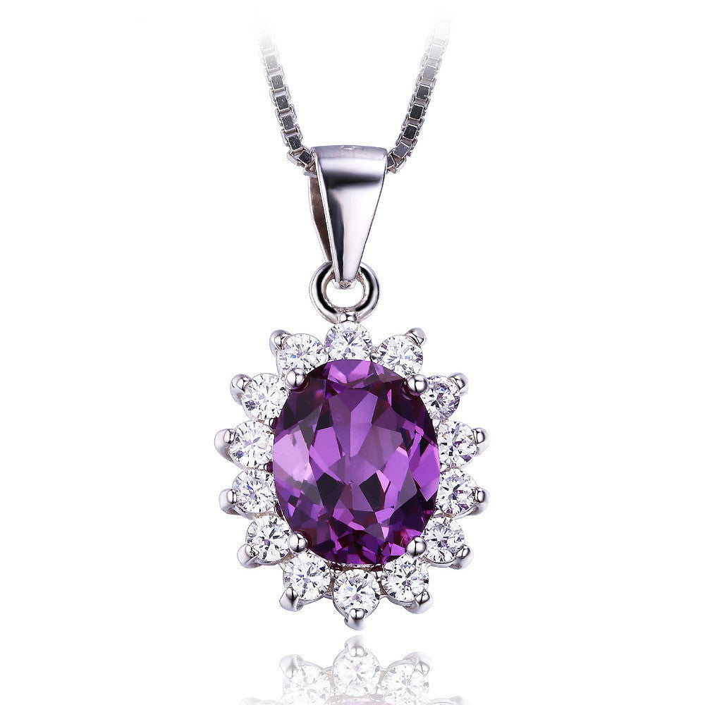 Princess Diana William Middleton's 3.2ct Created Alexandrite Sapphire Pendant 925 Sterling Silver Without a Chain - CelebritystyleFashion.com.au online clothing shop australia