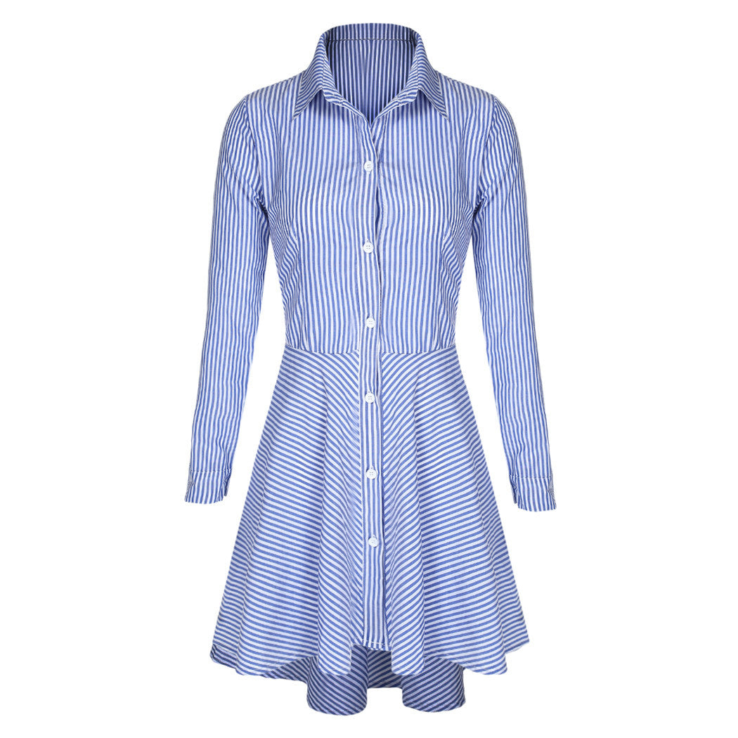 Women Autumn Winter Office Dresses Sexy Long Sleeve Striped Short Mini vestidos Female Casual Party Office Dress S-XL - CelebritystyleFashion.com.au online clothing shop australia