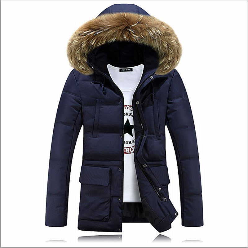 Brand Winter New Men's Solid Long Parkas Fashion Padded Streetwear Casual Overcoat Winter Jacket Men Suit For -20 - CelebritystyleFashion.com.au online clothing shop australia