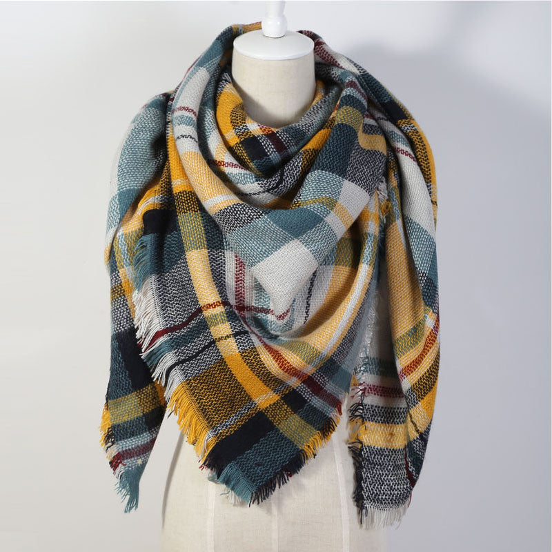 Fashion Brand Designer Cashmere Triangle Pink Scarf Winter Women Shawl Pashmina Cape Blanket Plaid Foulard - CelebritystyleFashion.com.au online clothing shop australia