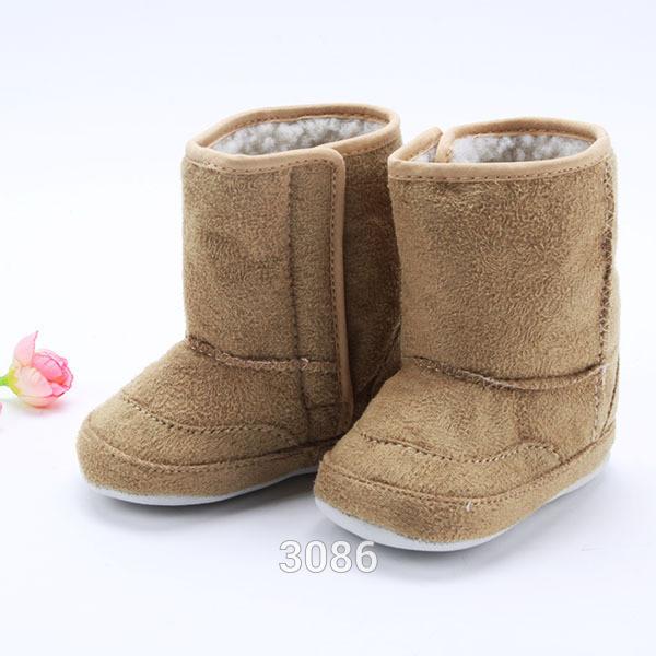 Super Warm Winter Baby Ankle Snow Boots Infant Shoes Pink Khaki Antiskid Keep Warm Baby Shoes First Walkers