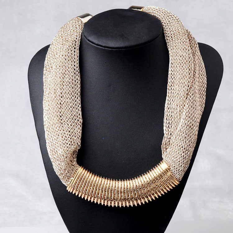 Statement necklace fashion women 2015 collar vintage big chunky chain bib choker silk chain long Necklaces & Pendants Jewelry - CelebritystyleFashion.com.au online clothing shop australia