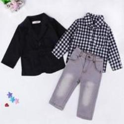 Fashion kids clothes suit boys clothes jackets shirts and jeans 3 pcs one set children clothing fashion winter suits for boys - CelebritystyleFashion.com.au online clothing shop australia