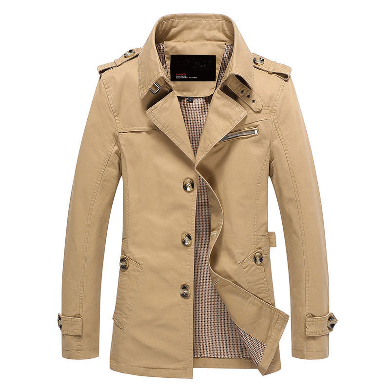 Men Jacket Coat Long Section Fashion Trench Coat Jaqueta Masculina Veste Homme Brand Casual Fit Overcoat Jacket Outerwear 5XL - CelebritystyleFashion.com.au online clothing shop australia