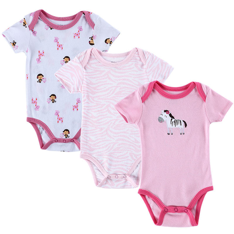BABY BODYSUITS 3PCS 100%Cotton Infant Body Short Sleeve Clothing Similar Jumpsuit Printed Baby Boy Girl Bodysuits - CelebritystyleFashion.com.au online clothing shop australia