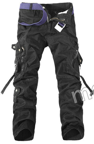 Top Fashion Multi-Pocket Solid Mens Cargo Pants High Quality Plus Size Men Trousers Size 28-42 - CelebritystyleFashion.com.au online clothing shop australia