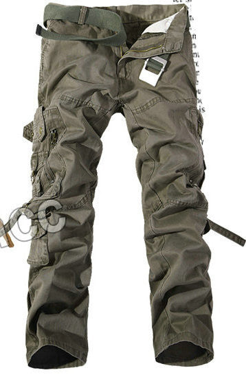 Top Fashion Multi-Pocket Solid Mens Cargo Pants High Quality Plus Size Men Trousers Size 28-42 - CelebritystyleFashion.com.au online clothing shop australia