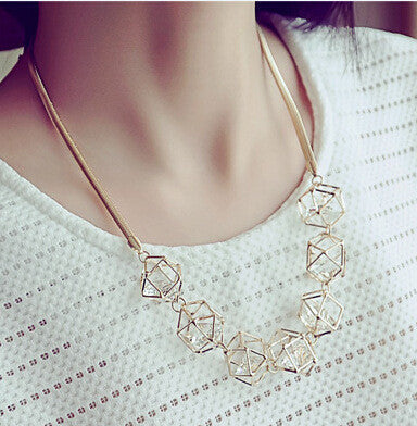 Geometric crystal statement necklace women collares new trendy jewelry gift - CelebritystyleFashion.com.au online clothing shop australia