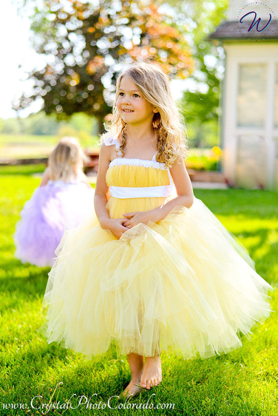 New tutu tulle gray baby bridesmaid flower girl wedding dress fluffy ball gown USA birthday evening prom cloth party dress - CelebritystyleFashion.com.au online clothing shop australia