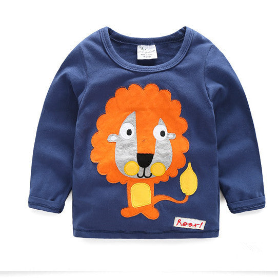 VIDMID 1-6Y Boys T-shirt Kids Tees Baby Boy shirts cardigan blouse jacket Children sweater Long Sleeve 100% Cotton lion cars - CelebritystyleFashion.com.au online clothing shop australia