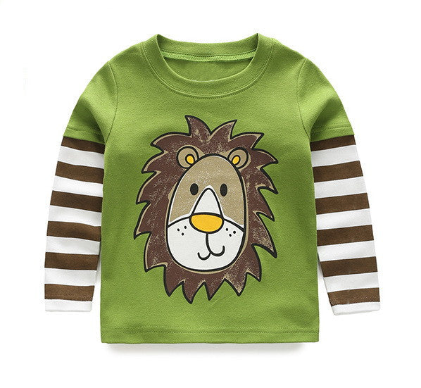 VIDMID 1-6Y Boys T-shirt Kids Tees Baby Boy shirts cardigan blouse jacket Children sweater Long Sleeve 100% Cotton lion cars - CelebritystyleFashion.com.au online clothing shop australia